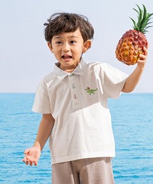 kladskap | 恐竜ワンポイント半袖ポロシャツ(ポロシャツ)