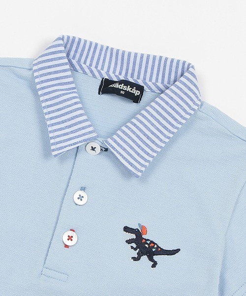 kladskap（クレードスコープ）の「恐竜ワンポイント半袖ポロシャツ（ポロシャツ・キッズ・オフホワイト・100cm/90cm/110cm/120cm）」の8枚目の写真