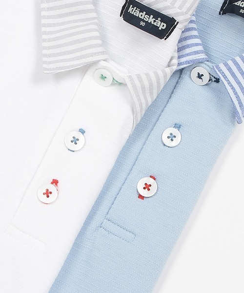 kladskap（クレードスコープ）の「恐竜ワンポイント半袖ポロシャツ（ポロシャツ・キッズ・オフホワイト・100cm/90cm/110cm/120cm）」の4枚目の写真