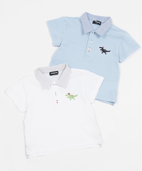 kladskap（クレードスコープ）の「恐竜ワンポイント半袖ポロシャツ（ポロシャツ・キッズ・オフホワイト・100cm/90cm/110cm/120cm）」の11枚目の写真