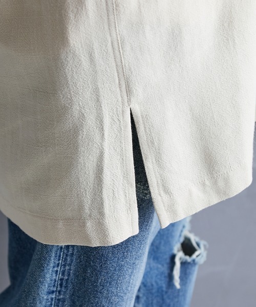 GEVS.（ジェイヴィス）の「＜大きいサイズ＞ レーヨン麻チュニックシャツ GEVS.（シャツ/ブラウス・レディース・ベージュ/ブラック・L/5L/4L/3L/LL）」の17枚目の写真