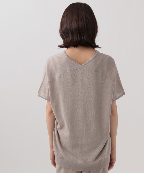 Elura（エルーラ）の「リネン混Vネックプルオーバー/115636（ニット/セーター・レディース・オレンジ/ライトベージュ/ブラック・FREE）」の15枚目の写真