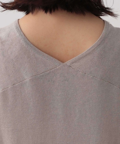 Elura（エルーラ）の「リネン混Vネックプルオーバー/115636（ニット/セーター・レディース・オレンジ/ライトベージュ/ブラック・FREE）」の20枚目の写真