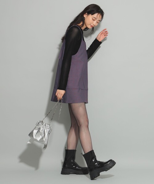 Ray BEAMS(レイビームス)の「I Hate Monday / Back Point ストッキング(タイツ/ストッキング・レディース・ブラック/ベージュ・ONE SIZE)」の4枚目の写真