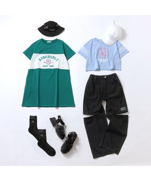 algy（アルジー）の「足口ロゴカラフルシースルーソックス（ソックス/靴下・キッズ・ブルー/オフホワイト/ブラック/ピンク/グリーン・24/21）」の8枚目の写真