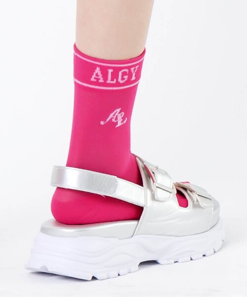 足口ロゴカラフルシースルーソックス（ソックス/靴下）｜algy