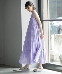 OPAQUE.CLIP | ティアードドレス オーガニックコットン混【洗濯機洗い可】(ワンピース)