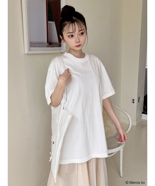 MIIA(ミーア)の「miffy ロゴプリントTシャツ(Tシャツ/カットソー・レディース・オフホワイト/ベージュ・FREE/SHORT)」の11枚目の写真