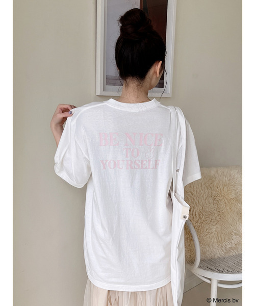 MIIA(ミーア)の「miffy ロゴプリントTシャツ(Tシャツ/カットソー・レディース・オフホワイト/ベージュ・FREE/SHORT)」の13枚目の写真