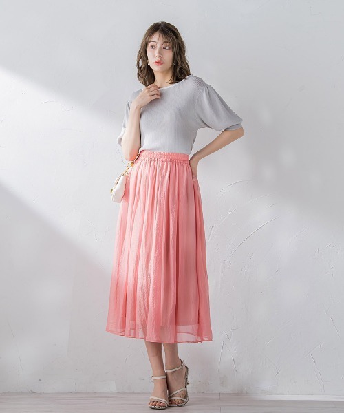 ketty（ケティ）の「接触冷感バックリボン配色ニット≪手洗い可能≫（ニット/セーター・レディース・アイボリー/グレー系その他/ダークネイビー/ブラック系その他・M）」の6枚目の写真