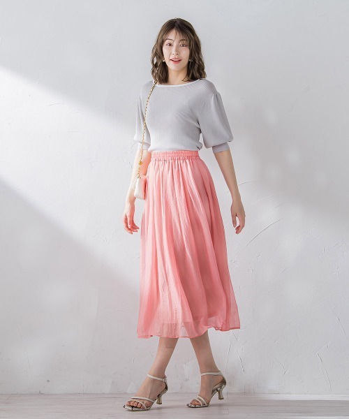 ketty（ケティ）の「接触冷感バックリボン配色ニット≪手洗い可能≫（ニット/セーター・レディース・アイボリー/グレー系その他/ダークネイビー/ブラック系その他・M）」の5枚目の写真