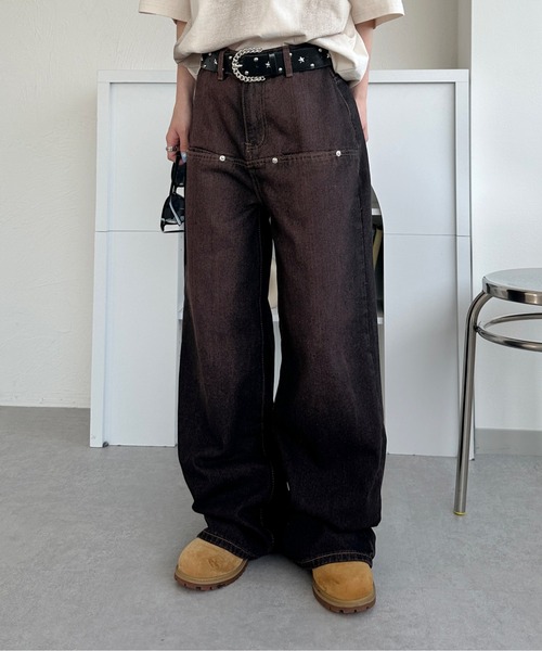 sedacle(セダクル)の「デザインポケットデニム(デニムパンツ・メンズ・ブラック/パープル/インディゴブルー/ブルー・SMALL/MEDIUM/LARGE)」の4枚目の写真