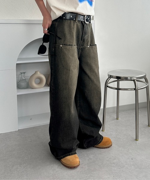 sedacle(セダクル)の「デザインポケットデニム(デニムパンツ・メンズ・ブラック/パープル/インディゴブルー/ブルー・SMALL/MEDIUM/LARGE)」の12枚目の写真