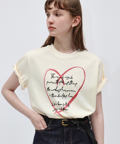 Fano Studios(ファノ ストゥディオズ)の「半袖 ペイントプリントTシャツ FX24S148【Fano Studios】(Tシャツ/カットソー・レディース・クリーム・S/M/L)」の7枚目の写真