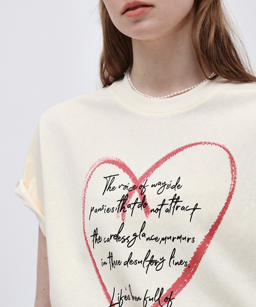 Fano Studios(ファノ ストゥディオズ)の「半袖 ペイントプリントTシャツ FX24S148【Fano Studios】(Tシャツ/カットソー・レディース・クリーム・S/M/L)」の2枚目の写真