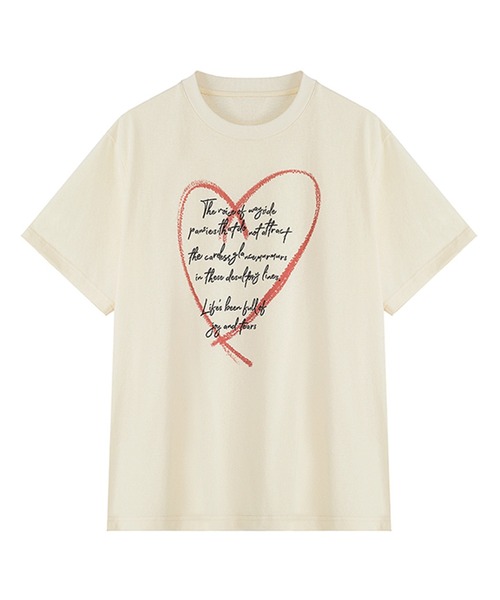 Fano Studios(ファノ ストゥディオズ)の「半袖 ペイントプリントTシャツ FX24S148【Fano Studios】(Tシャツ/カットソー・レディース・クリーム・S/M/L)」の3枚目の写真