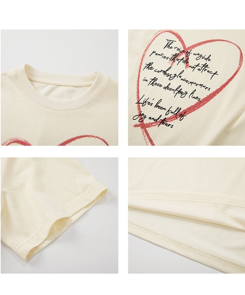 Fano Studios(ファノ ストゥディオズ)の「半袖 ペイントプリントTシャツ FX24S148【Fano Studios】(Tシャツ/カットソー・レディース・クリーム・S/M/L)」の5枚目の写真