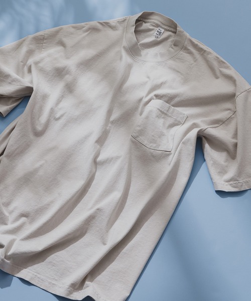 【LOS ANGELES APPAREL/ロサンゼルスアパレル】ロスアパ 1809GD 6.5oz ガーメントダイ ポケットTシャツ半袖 MADE IN USA（Tシャツ/カットソー）｜LOS ANGELES APPAREL（ロサンゼルスアパレル）