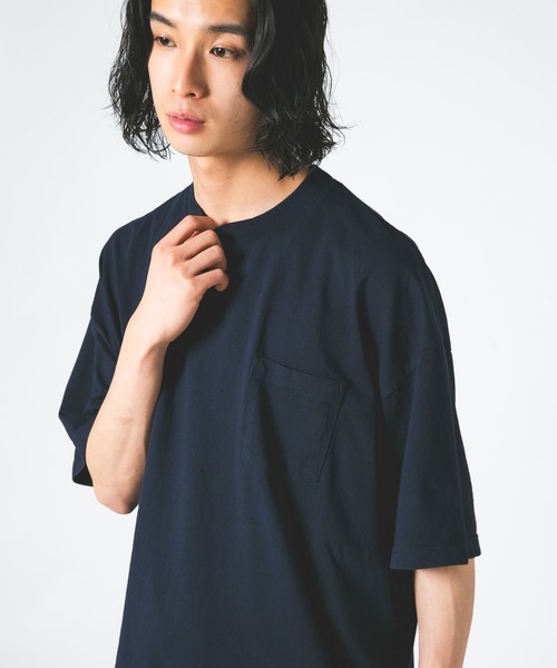 LOS ANGELES APPAREL(ロサンゼルスアパレル)の「【LOS ANGELES APPAREL/ロサンゼルスアパレル】ロスアパ 1809GD 6.5oz ガーメントダイ ポケットTシャツ半袖 MADE IN USA(Tシャツ/カットソー・メンズ・グレー/ホワイト/ブラック/ネイビー・MEDIUM/X-LARGE/LARGE)」の5枚目の写真