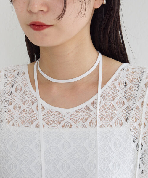 Kastane(カスタネ)の「*【2サイズ展開/セットアップ/前後2WAY】半袖レースワンピース(ワンピース・レディース・ブラック/グリーン/ホワイト・0/1)」の18枚目の写真