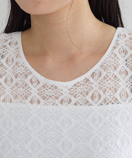 Kastane(カスタネ)の「*【2サイズ展開/セットアップ/前後2WAY】半袖レースワンピース(ワンピース・レディース・ブラック/グリーン/ホワイト・0/1)」の20枚目の写真