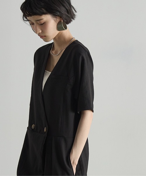 THE YOn（ザヨン）の「アシンメトリーラップデザインオールインワン（つなぎ/オールインワン・レディース・ブラック/ミックスグレー/ピンク/ライトブルー・FREE）」の15枚目の写真