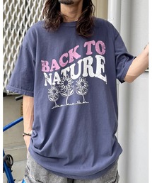 BACK TO NATURE ピグメント加工 ビッグシルエットTシャツ