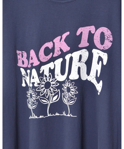 MODISH GAZE(モディシュガゼ)の「BACK TO NATURE ピグメント加工 ビッグシルエットTシャツ(Tシャツ/カットソー・メンズ・アイボリー/スミクロ/ネイビー・FREE)」の4枚目の写真