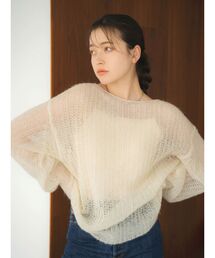 Ungrid | アルパカ混透かし編みニット(ニット/セーター)