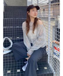 Ungrid | アルパカ混透かし編みニット(ニット/セーター)