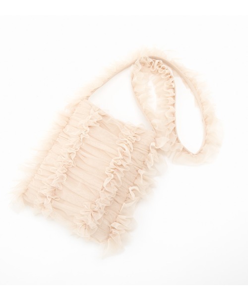 Casselini（キャセリーニ）の「CASSELINI/キャセリーニ/チュールシャーリングショルダー（ショルダーバッグ・レディース・ライラック/ブラック/ナチュラル・FREE）」の6枚目の写真