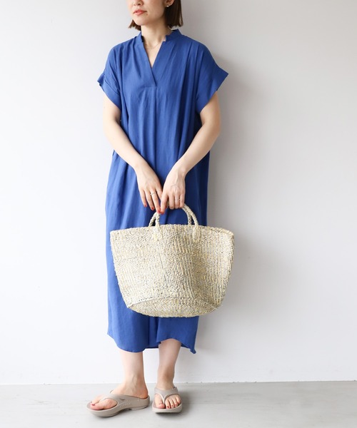 MICA&DEAL（マイカ＆ディール）の「【AFRICANSQUARE】ラフィアプラサイザルバッグ（ハンドバッグ・レディース・シルバー・FREE）」の11枚目の写真