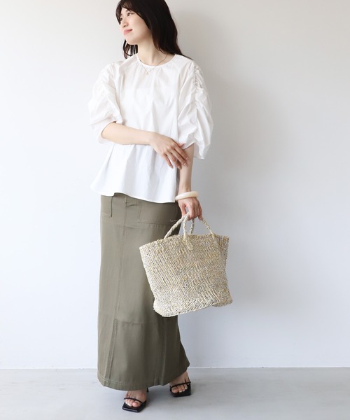 MICA&DEAL（マイカ＆ディール）の「【AFRICANSQUARE】ラフィアプラサイザルバッグ（ハンドバッグ・レディース・シルバー・FREE）」の8枚目の写真