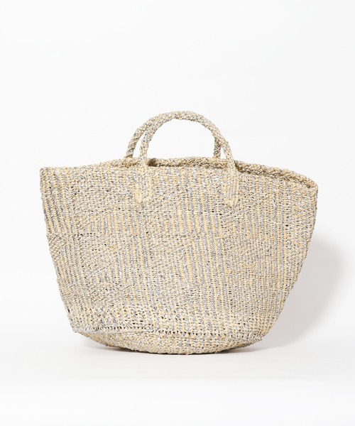 MICA&DEAL（マイカ＆ディール）の「【AFRICANSQUARE】ラフィアプラサイザルバッグ（ハンドバッグ・レディース・シルバー・FREE）」の2枚目の写真