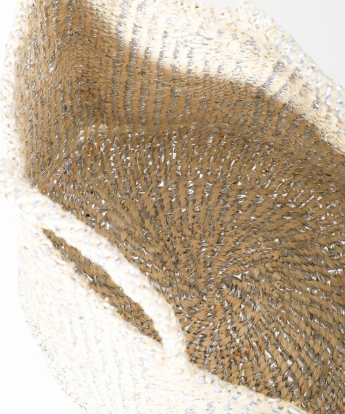 MICA&DEAL（マイカ＆ディール）の「【AFRICANSQUARE】ラフィアプラサイザルバッグ（ハンドバッグ・レディース・シルバー・FREE）」の13枚目の写真