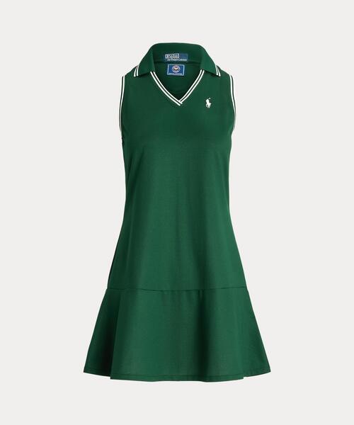 RALPH LAUREN　ラルフローレン　ワンピース　ノースリーブ　ドレス　緑 POLO RALPH LAUREN（ポロ ラルフ ローレン）の「ウィンブルドン