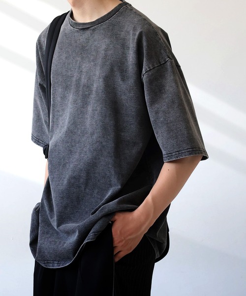 antiqua(アンティカ)の「デニムライクトップス(Tシャツ/カットソー・レディース・ブルー/ブラック・ONESIZE)」の3枚目の写真