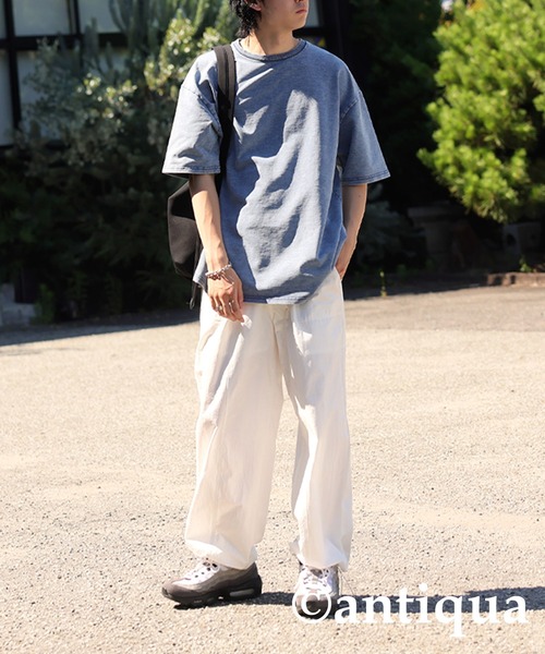 antiqua(アンティカ)の「デニムライクトップス(Tシャツ/カットソー・レディース・ブルー/ブラック・ONESIZE)」の13枚目の写真
