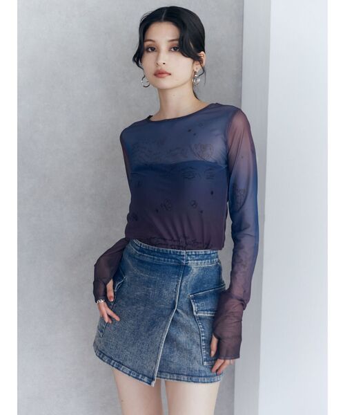 MURUA（ムルーア）の「オリジナルアートシアートップス（Tシャツ/カットソー・レディース・その他1/ブルー・FREE）」の11枚目の写真