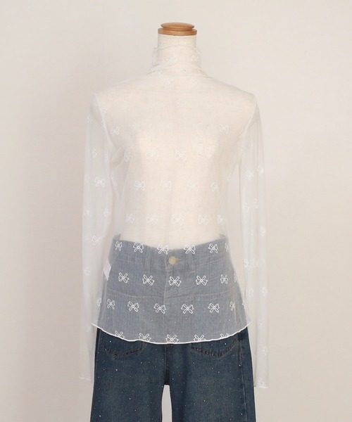 RiLi（リリ）の「リボンシアートップス【RL】（その他トップス・レディース・アイボリー・FREE）」の2枚目の写真