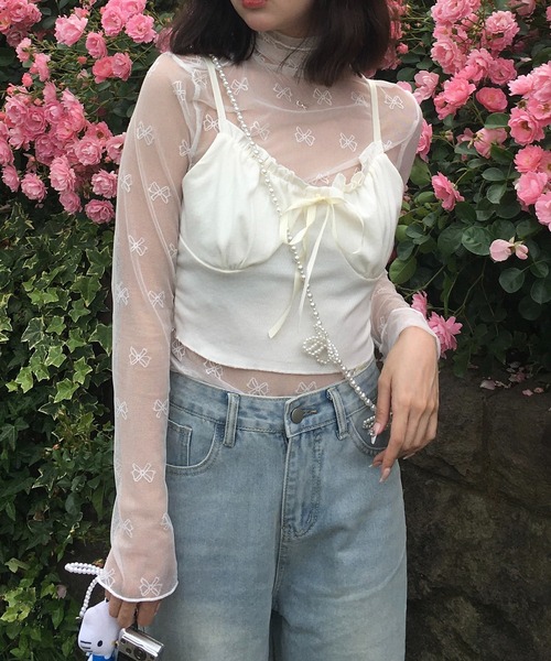 RiLi（リリ）の「リボンシアートップス【RL】（その他トップス・レディース・アイボリー・FREE）」の10枚目の写真