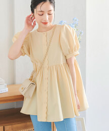 KOBE LETTUCE | ペプラムスカラップブラウス(シャツ/ブラウス)