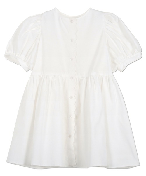 KOBE LETTUCE（コウベレタス）の「ペプラムスカラップブラウス（シャツ/ブラウス・レディース・サックスブルー/ブラック/ホワイト/オレンジ/グレイッシュベージュ・M）」の15枚目の写真