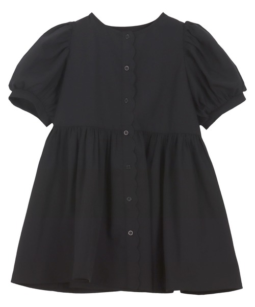 KOBE LETTUCE（コウベレタス）の「ペプラムスカラップブラウス（シャツ/ブラウス・レディース・サックスブルー/ブラック/ホワイト/オレンジ/グレイッシュベージュ・M）」の14枚目の写真