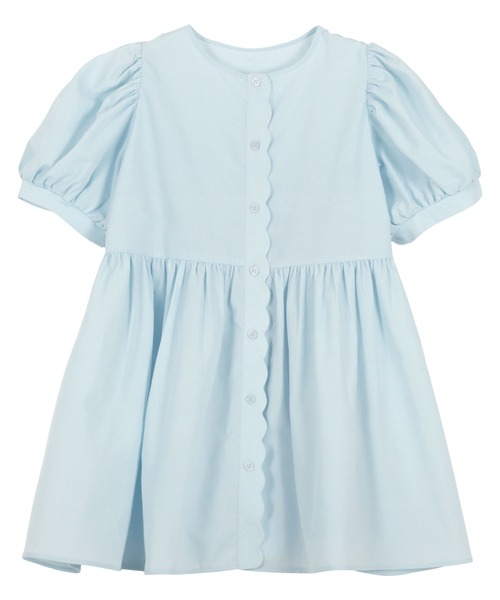 KOBE LETTUCE（コウベレタス）の「ペプラムスカラップブラウス（シャツ/ブラウス・レディース・サックスブルー/ブラック/ホワイト/オレンジ/グレイッシュベージュ・M）」の13枚目の写真