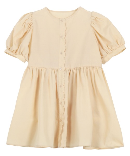 KOBE LETTUCE（コウベレタス）の「ペプラムスカラップブラウス（シャツ/ブラウス・レディース・サックスブルー/ブラック/ホワイト/オレンジ/グレイッシュベージュ・M）」の12枚目の写真