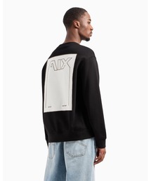 ARMANI EXCHANGE | 【A|X アルマーニ エクスチェンジ】バックスクエアパッチ　クルーネックスウェットプルオーバー(スウェット)
