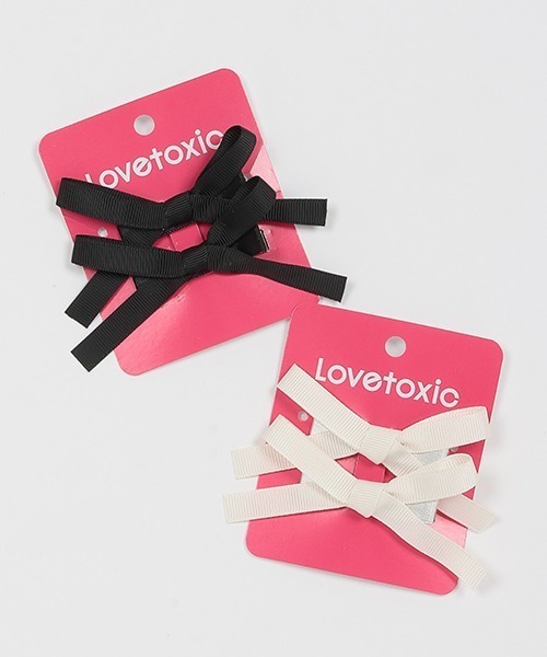 LOVETOXIC(ラブトキシック)の「リボンクリップ(その他ヘアアクセサリー・キッズ・ブラック/ホワイト・FREE)」の3枚目の写真