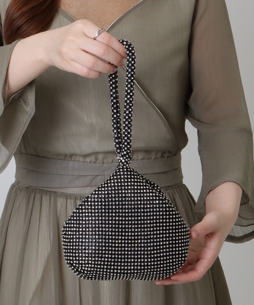 Lace Ladies(レースレディース)の「ワンハンドル コンパクト ビジュー パーティー バッグ(クラッチバッグ・レディース・シルバー/ブラック/シャンパン・FREE)」の4枚目の写真