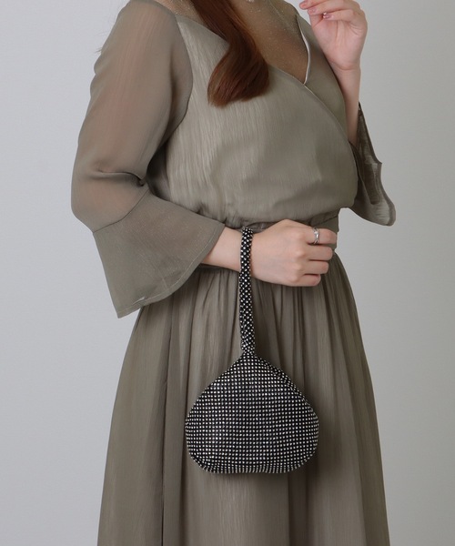 Lace Ladies(レースレディース)の「ワンハンドル コンパクト ビジュー パーティー バッグ(クラッチバッグ・レディース・シルバー/ブラック/シャンパン・FREE)」の7枚目の写真